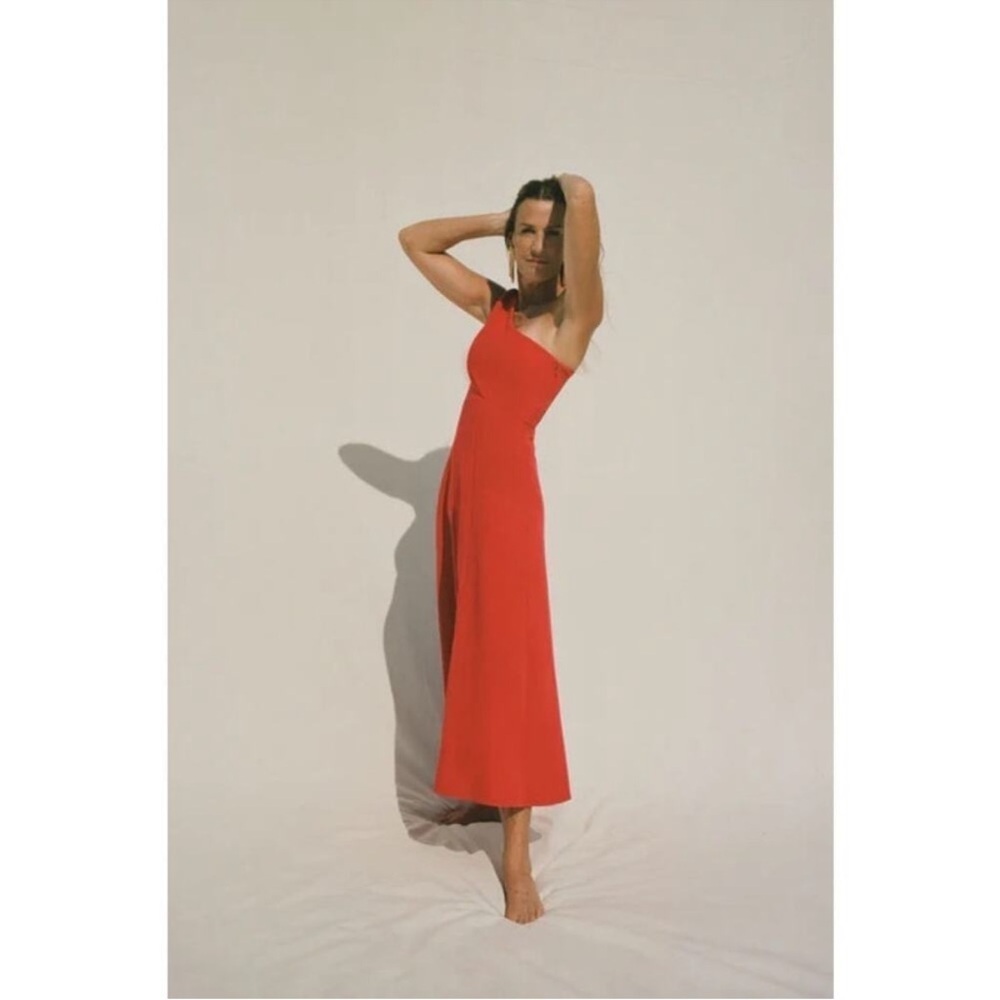 Tuckernuck x India Hicks Scarlet Carmen One Shoulder Midi Dress NWT Size S - Picture 15 of 15